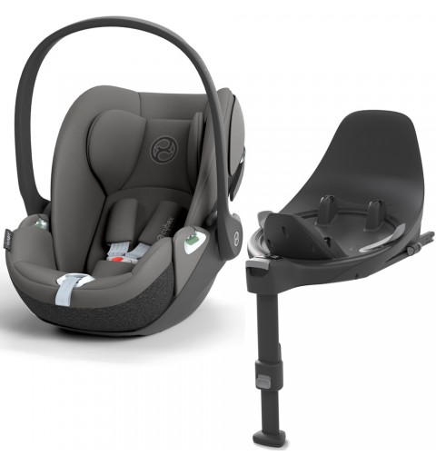 Cybex Cloud T i-Size - rozkładany fotelik samochodowy zestaw z bazą isofix 0-13 kg | Mirage Grey